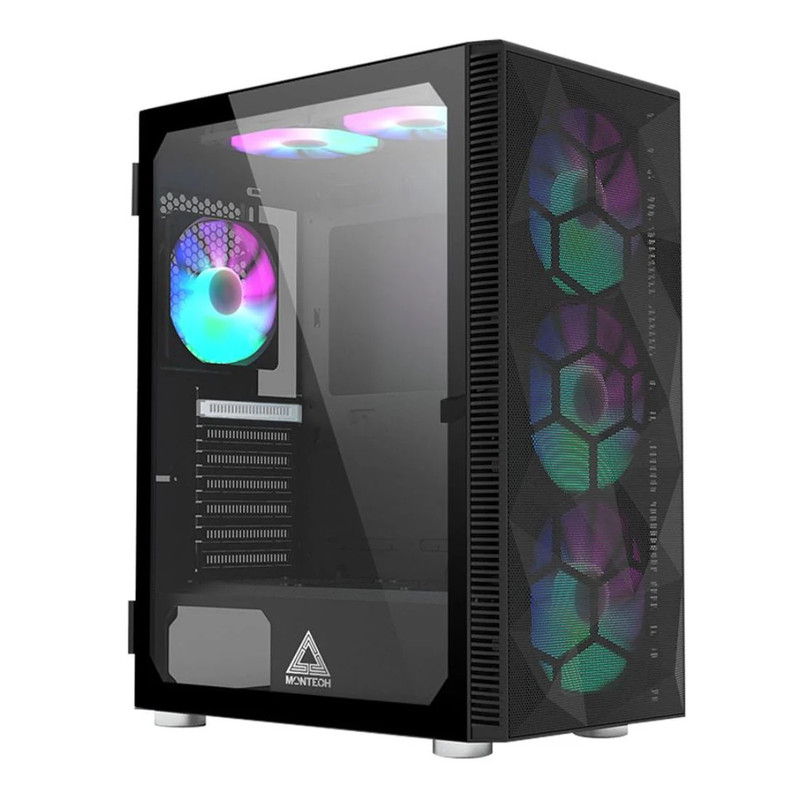Montech X3 Mesh ATX Mid-Tower Case - Black - صندوق